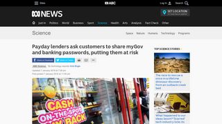 Payday lenders ask customers to share myGov and banking ... - ABC