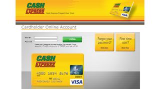 Cash Express Prepaid Visa® Card