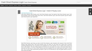 Cash Direct Express Login - Instant A Payday Loans | Cash Direct ...