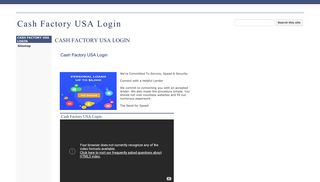 Cash Factory USA Login - Google Sites