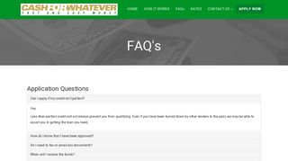 FAQs - Cash for Whatever