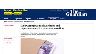 Cash Genie goes into liquidation and urges customers to claim ...