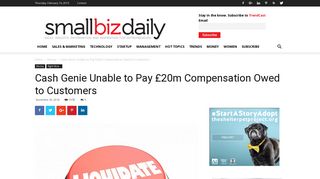 Cash Genie Unable to Pay £20m Compensation Owed to Customers ...
