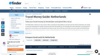 Travel Money Guide: Best* Travel Cards for Netherlands | finder.com.au