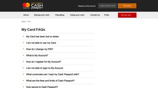 FAQs & Help| Single Currency Cash Passport