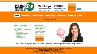 Payday Loans, Cheque Cashing, Kamloops BC