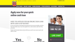 Apply now for your quick online cash loan - Cash Stop