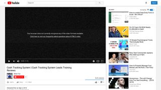 Cash Tracking System - YouTube