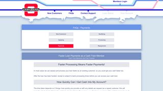 Cash Train Members Area - Making Your Loan Payment