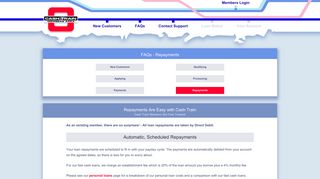Cash Train Members Area - Repaying Your Loan