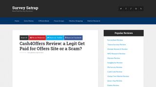 Cash4Offers Review: a Legit Get Paid for Offers Site or a Scam ...