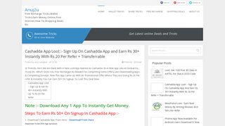 Cashadda App Loot :- Sign Up On Cashadda App and Earn Rs 30+ ...