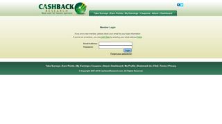 Dashboard - Cash Back Research