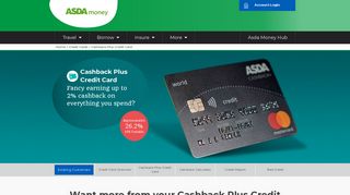 Cashback Plus Credit Card - Double Cashback - Asda Money
