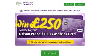 UNISON Prepaid Plus Cashback Card - Earn cashback on your ...