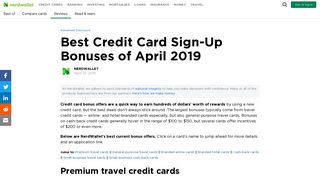 Best Credit Card Bonus Offers of 2019 - NerdWallet