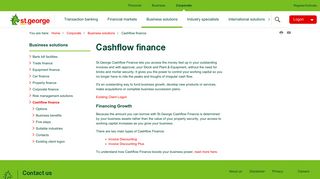 Business finance to help with cash flow | St.George Bank