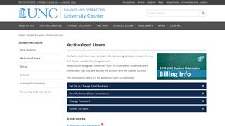Authorized Users - Office of the University Cashier