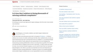 Is it true that CashKaro is facing thousands of missing cashback ...