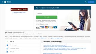 Cashmere Valley Bank: Login, Bill Pay, Customer Service and Care ...