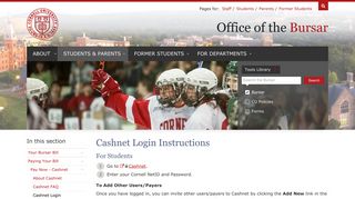 Cashnet Login Instructions | Cornell University Division of Financial ...