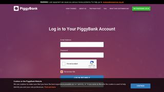 Sign in to my PiggyBank Account | PiggyBank