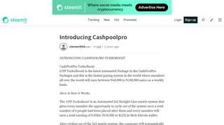 Introducing Cashpoolpro — Steemit