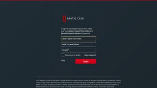 Log in to your account | Qantas Cash