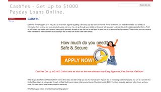 CashYes - Get Up to $1000 Payday Loans Online. - Google Sites