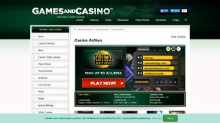 Casino Action Mobile - $1250 in bonuses!