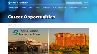 Career Opportunities - Casino Arizona