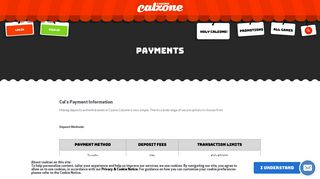 Payments - Casino Calzone