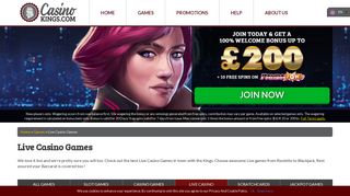 Live Casino Games | Play Online & Mobile Blackjack ... - Casino Kings