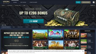 Viking Slots Casino. Get £200 Bonus + up to 100 Spins