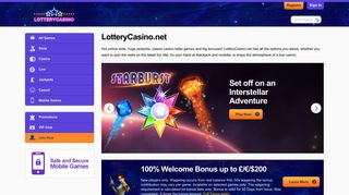 LotteryCasino.net: Play Instant Win Slot & Casino Games