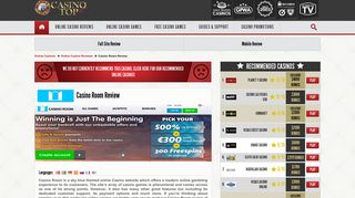 Casino Room Review | Ratings on Online Casino Games, Bonuses ...