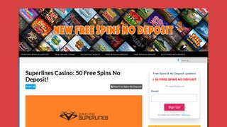 Superlines Casino - New Free Spins No Deposit
