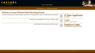 Caesars Windsor - Online Recruiting System