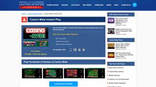 Casino Mate - Online Instant Play at Casino Mate [No Download]