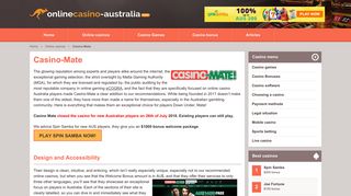 Casino-Mate casino - Exclusive free $1400 + 80 spins bonus!