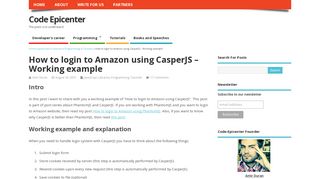 How to login to Amazon using CasperJS - Working example | Code ...