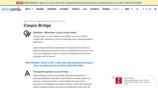 What is Caspio Bridge? - Definition from Techopedia
