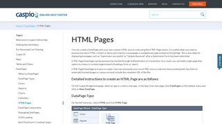 HTML Pages - Caspio Online Help