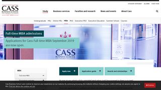 Full-time MBA admissions | Cass Business School
