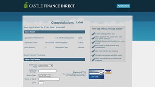 Castle Finance Direct - Borrow between £300 and £1500 for any ...