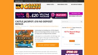 Castle Jackpot: £10 No Deposit Bonus - Big Bonus Bingo Sites