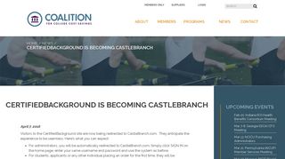 CertifiedBackground is Becoming CastleBranch | Coalition for College ...