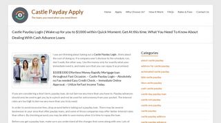 Castle Payday Login | Wake up for you to $1000 within Quick Moment ...