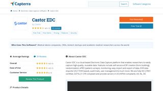 Castor EDC Reviews and Pricing - 2019 - Capterra