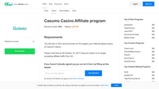 Online Affiliate World | Casumo Casino Affiliate Deal: Apply Today And ...